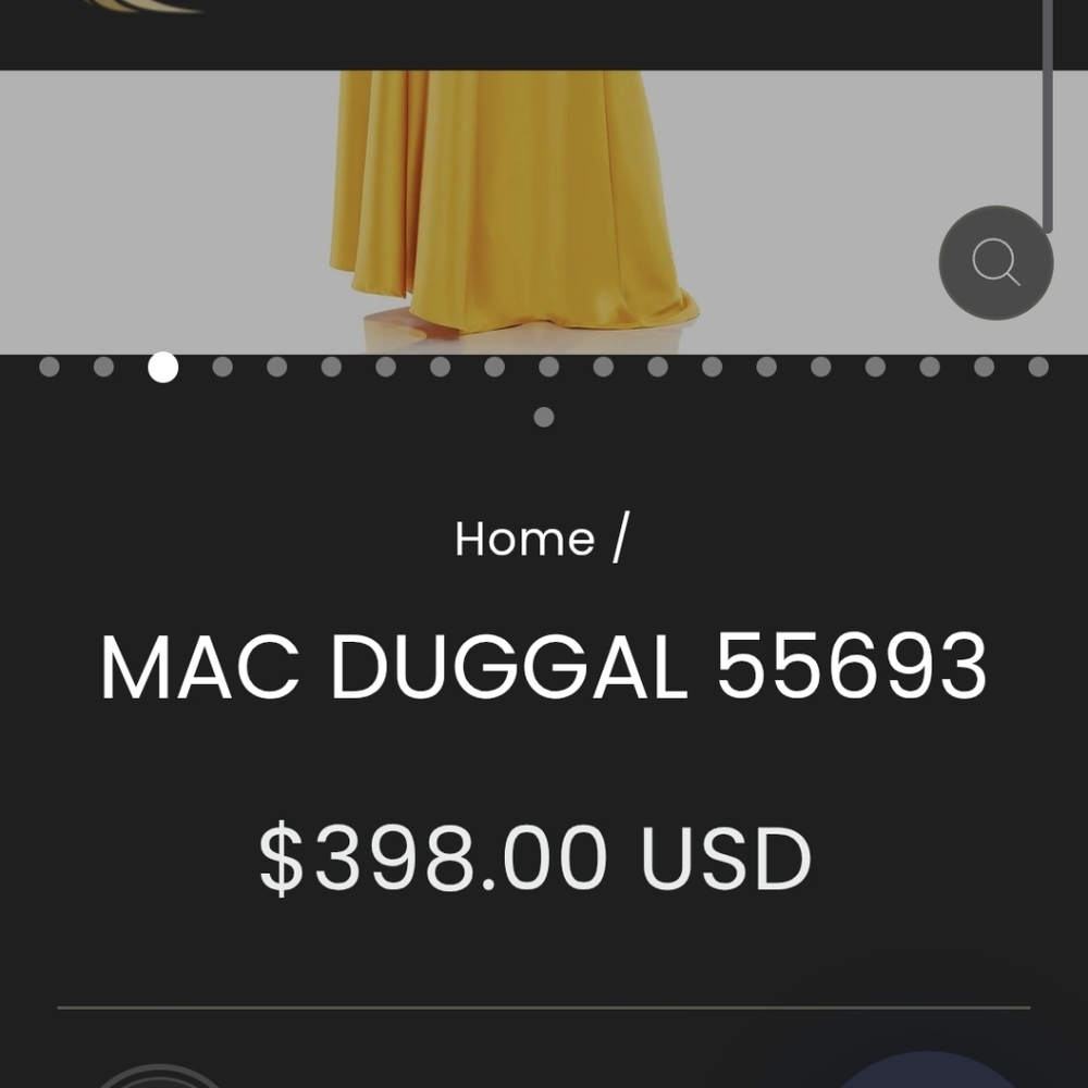 Mac Duggal Elegant Yellow Long Sleeve Dress - Picture 5 of 10